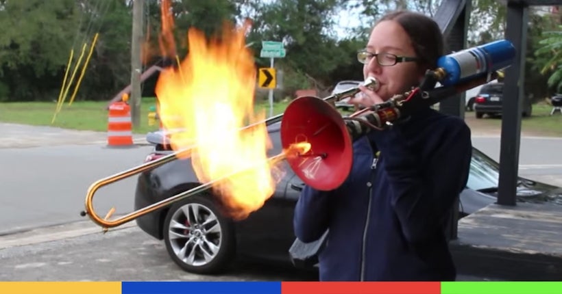 Vidéo : quand un père invente un trombone lance-flammes pour sa fille